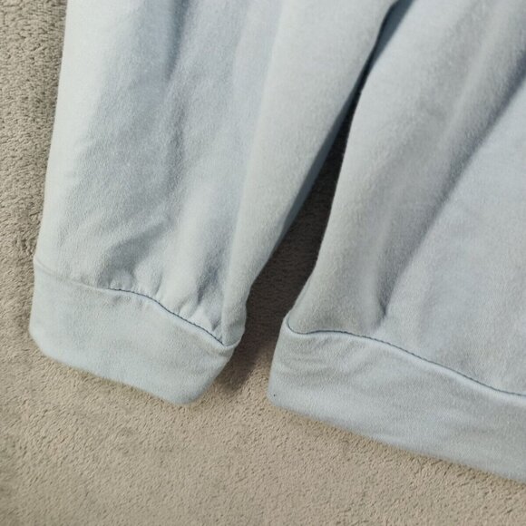 SHEIN Hoodie Size LARGE(12-14) "NOWHERE" Print Light Blue Knit Casual Pullover - Picture 5 of 12